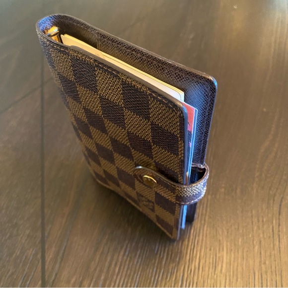 Authentic Louis Vuitton Small Ring Agenda Damier Ebene - Picture 6 of 14